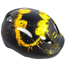 Bild albri Unisex Kinder Batman Helm Schutzhelm Fahrrad und Skate, Schwarz und Gelb, Taglia 51-56 cm