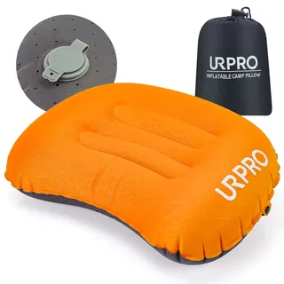 URPRO Ultraleichtes aufblasbares Camping-Reisekissen – komprimierbares, kompaktes, bequemes, ergonomisches aufblasbares Kissen für Nacken- und Lendenwirbelstütze, Camp, Wandern, Rucksackreisen