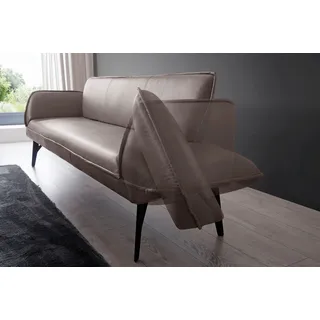 K+W Komfort & Wohnen Polsterbank K+W KOMFORT & WOHNEN "Drive", braun (sattel 77), B:218cm H:91cm T:66cm, Cloud: Nappaleder pigmentiert, Glattleder, 0, 9/1, 1mm, elegantes Leder mit Wolkung und weichen Griff; 775: Flachgewebe, 100% Polyester, Sitzbänke, Polsterbank, mit 