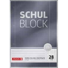 Bild Schulblock Premium (A4, Lineatur 28, grau