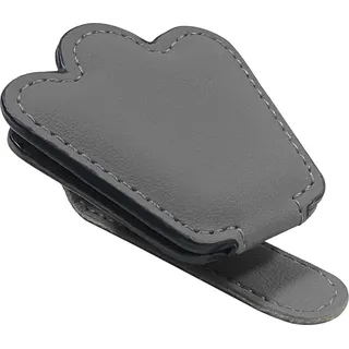 INF Sonnenbrillenhalter aus Nappaleder für die Auto-Sonnenblende Grau - Grau