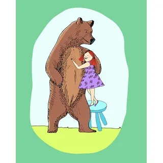 KOMAR Wandbild Lili and Bear 40 x 50 cm