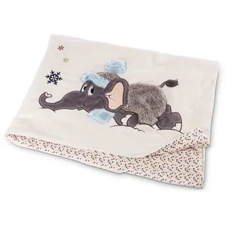 NICI 47296 Kuscheldecke Elefant 140 x 175cm – Kuscheldecke für Babys & Kinder – Flauschige Plüschdecke mit Wintermotiv I Warme Decke Mädchen & Jungen – Winter Flauschdecke/Sofadecke, 140 x 175 cm