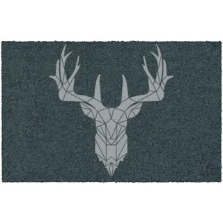 MOCAVI Mat Fußmatte Hirsch-Motiv außen & innen 45x70 cm Schuh-Teppich, Jagd Geschenk, Deko sbereich, außen, Matte, Haustür, Fußabtreter, Landhaus, Country,