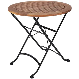 Butlers Gartentisch Parklife , Braun , Holz, Metall , 75x75x75 cm , Gartenmöbel, Gartentische