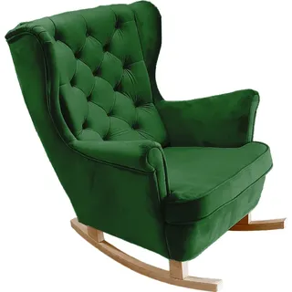 DomoHome Relaxsessel Armlehnensessel Armlehnen Fernsehsessel Loungesessel Polstersessel Couchsessel Armsessel Chair Wohnzimmersessel Ohrensessel | 102x81x95cm | Green_29849 - Grün