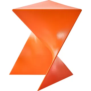 BELIANI Beistelltisch Orange Kunststoff Dreieckig Geometrische Form Designer Tisch Wohnzimmer - Orange