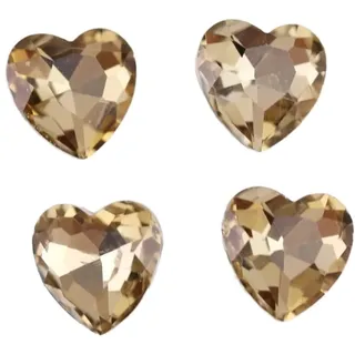 Blausky 20 Stück 8mm Herz Strasssteine,Glitzer Herzen Diaman Herz Edelstein aus Glas Streudeko Kristalle Herz Kristall Dekosteine Bunt Herz Diamanten für DIY Nagel Schmuck Vasenfüller,Hellkaffee