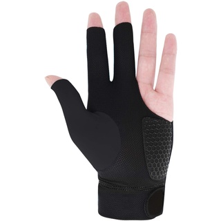 AfinderDE Billard Handschuhe 1 PCS linken Dehnbar Snookerhandschuhe 3 Finger Snooker Queue Handschuhe Billardhandschuhe für Herren Damen