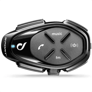Interphone Sport - Einzelpack - Bluetooth-Kommunikationssystem für Motorräder - Bis zu 4 Reiters, 1Km Reichweite - 20 Std Sprechzeit, 40 Tage Standby-Zeit - Radio Fm - GPS - MP3 - Waterproof