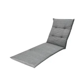 Liegenauflage 195 x 60 x 6 cm 50 % Baumwolle, 50 % Polyester grau - Grau