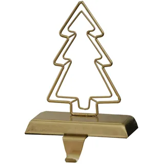 Ginger Ray Goldfarbener Weihnachtsbaum-Strumpfhalter aus Metall, ideal für Kaminsims