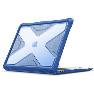 Fintie Hülle kompatibel mit MacBook Air 13 (2018-2020 Version) A2337(M1)/A2179/A1932, Ganzkörper-Rugged Hybrid Schutzhülle TPU Stoßstange Case kompatibel mit MacBook Air 13" Retina, Blau