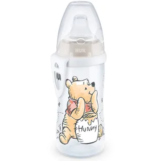 NUK Active Cup Kleinkind Becher | 12+ Monate | Auslaufsicherer Soft-Trinktülle | Clip und Schutzkappe | BPA frei | 300ml | Disney Winnie the Pooh