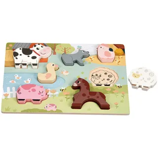 My Baby Lou Puzzle , Multicolor, Beigebraun , Holzwerkstoff , Sperrholz , 22.5x30 cm , EN 71 , Spielzeug, Puzzle