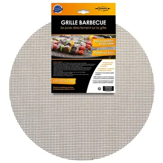 Durandal Grillmatte für Gasgrill – Grillplatte – Rund, Ø 48 cm | Grillfolie mit Antihaftbeschichtung für Holzkohlegrills – Wiederverwendbar für BBQ – Grill Zubehör