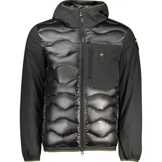 Schwarze Herrenjacke mit Kapuze und Taschen - Stilvoll und Praktisch - Schwarz