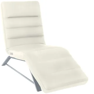 W.Schillig Relaxliege daily dreams Leder/Polyester 65 x 91 x 170 cm Weiß mit Kissen