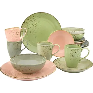 CreaTable Nature Collection Kombiservice 16-tlg. vintage garden