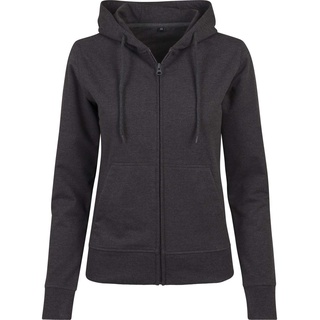 Build Your Brand Damen Terry Zip Hoody Sweatjacke, Charcoal, M