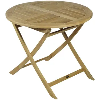 Garden Pleasure Gartentisch SOLO Klapptisch Ø 90 x 75 cm Braun
