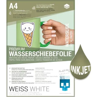 Skullpaper Dekorationsfolie Premium Wasserschiebefolie Transferfolie A4 Tintenstrahl, (Wasserschiebefolie, 8St.}, 8 A4 Bögen)