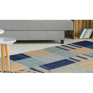 Kayoom Radical 315 Kurzflorteppich 160 x 230 cm Blau/Mehrfarbig