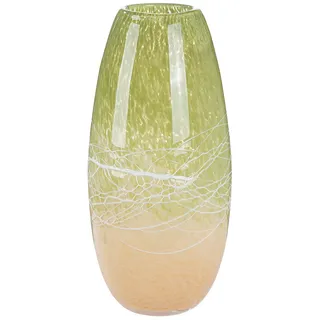 GILDE Glasvase Kampala grün-gelb, Glass Art, Höhe 29 cm | Material: Glas, Serie Glass Art. Farbverlauf grün-gelb. Vasenöffnung ca. 6 cm - für Blumen und Zweige.