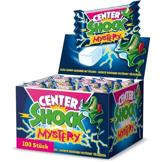Center Shock Mystery, Box mit 100 Kaugummis, Extra-sauer, Zufallsgeschmack, geeignet für Geburtstag und Weihnachten, 400g