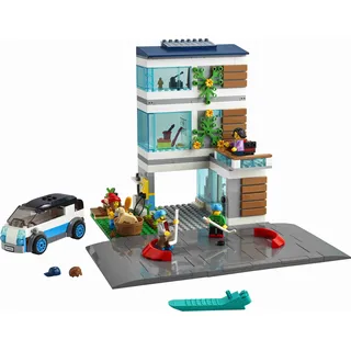 LEGO 60291 City Modernes Familienhaus, Puppenhaus mit Straßenplatten und 4 Minifiguren, kreatives Kinderspielzeug für Jungen und Mädchen ab 5 Jahren - Schwarz
