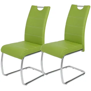 Hela Schwingstuhl Flora Kunstleder grün 2er Set