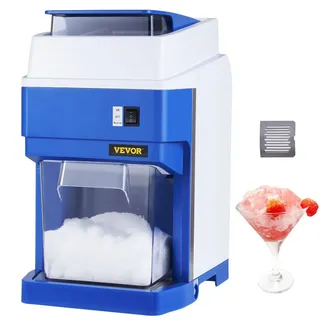 Vevor Eiszerkleinerungsmaschine Eisrasiermaschine Ice Crusher120 kg/h, ABS Eiszerkleinerungsrasierer 650 W, 290x390x440 mm Energieeinsparung Hersteller mit Kunststoffschale & 4 Klingen