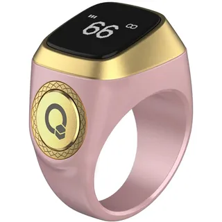 Al salama Smart Tasbih Zikr Ring, 20mm Muslim Digital Azan Wecker, Tasbih Zähler Smart Ring (Rosa)