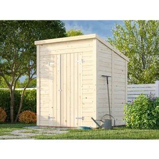 Leif Gerätehaus 183 x 170 cm Dunkelgrau Lackiert