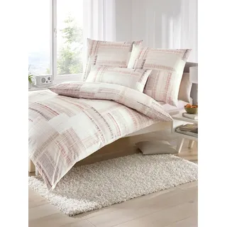 Bettwäsche BIBERNA Gr. 2, beige (natur), B/L: 155cm x 200cm, Feinbiber, B/L: 80cm x 80cm, 3 Stk., Feinbiber, 100% Baumwolle, Bettwäsche, Bettwäsche