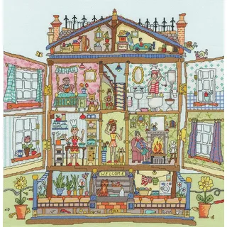 Bothy Threads Kreuzstich Set Cut Thru Puppenhaus Zählmuster, Multifarbig