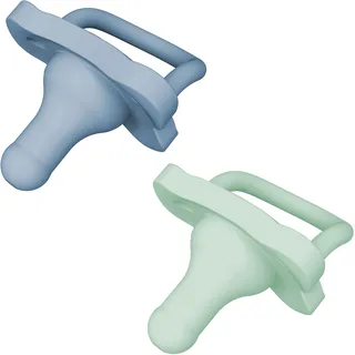 Dr Brown's Natural Flow Dr Brown's HappyPaci Schnuller aus 100% Silikon, Blau, 2er-Pack