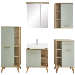 Pelipal Badmöbel-Set 5-teilig Quickset 963 mit Waschbeckenunterschrank und Spiegelschrank (LED) | Hochwertige Badezimmermöbel vom Markenhersteller