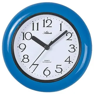 Atlanta Badezimmeruhr zum Hängen oder Stellen Wasserdicht Quarz Analog - 454/5 (Blau)
