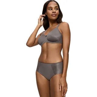 Slip TRIUMPH "Essential Minimizer T Hipster X", Damen, Gr. 36, grau (pigeon grau), Microtouch, Obermaterial: 78% Polyamid, 22% Elasthan, Jacquardmuster, leicht glänzend, unifarben, Unterhosen Slip, schimmerndes Jacquardmuster