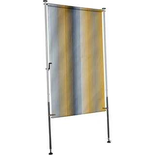 Angerer Balkonsichtschutz, Senkrechtmarkise mit Handkurbel, Terrasse/Balkon, Montage ohne Bohren, Made in Germany, hochwertiger Stoff, UV-beständig, höhenverstellbar, wasserabweisend, 150 cm Gelb