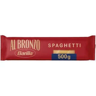 Barilla Pasta Al Bronzo Spaghetti 500g I Nudeln aus Bronze-Formen, Saucenhaftung auf die italienische Art, 100% hochwertiger Hartweizen verleiht den vollmundigen Geschmack