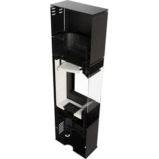 Kaminofen aus Stahl KRATKI REN/S links Ø 150 7 kW - Schwarz