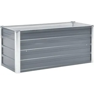 vidaXL Garten-Hochbeet Verzinkter Stahl 100x40x45 cm Grau