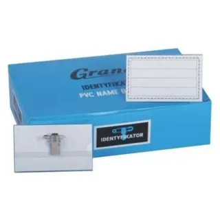 Clip-on-Badge, 57 x 92 mm, transparent, 50 Stück.