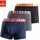 JACCRAZY Boxershorts blau/grau/orange/schwarz XL