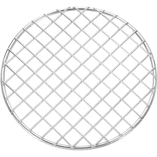 QUARKZMAN Rundes Kochgitter, Durchmesser 6,5 Zoll Edelstahl-Grillrost Kreuzdraht-Barbecue-Grill zum Kochen Backen Luftfritteusen-Roste, Silber