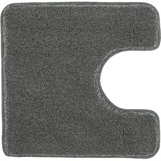 KLEINE WOLKE WC-Vorleger Relax Grau 55 x 55 cm mit Ausschnitt