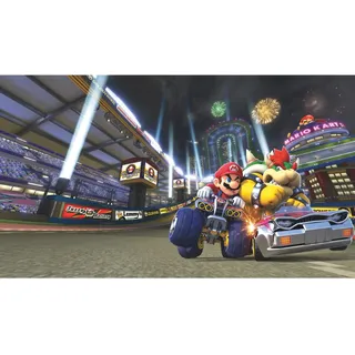 RoomMates JL1330M Nintendo Mario Kart 8 Spray und Stick abnehmbare Wandmalerei, 3,2 m x 1,8 m, Schwarz