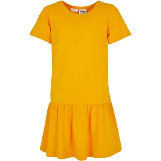 URBAN CLASSICS Girls Valance Tee Dress, Sommer Volantkleid für Mädchen, Kurzarm, magicmango, 134/140